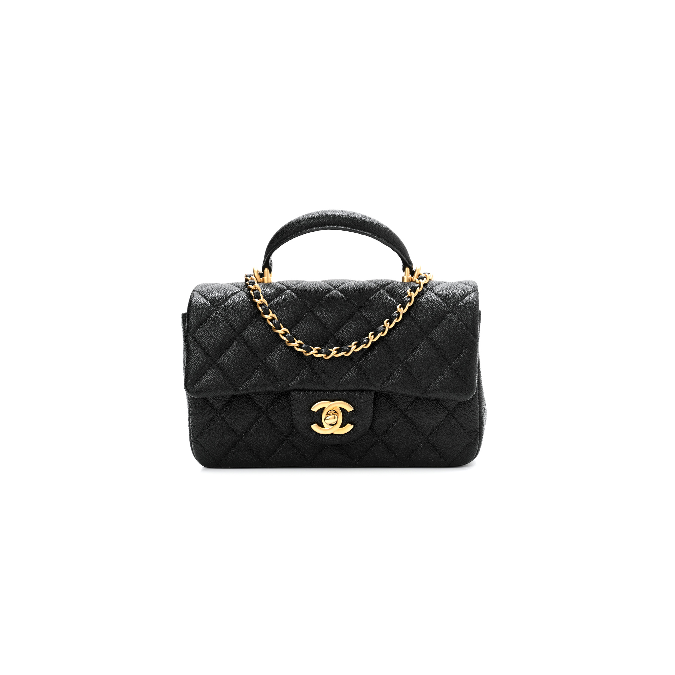 CHANEL CAVIAR QUILTED MINI TOP HANDLE FLAP 1161131 (20*12*7cm)